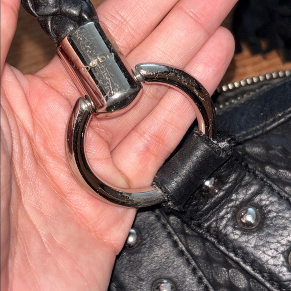 Vintage authentic Bebe leather purse with matching leather whip keychain - Picture 7 of 13